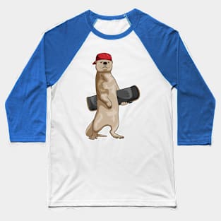 Otter Skater Skateboard Sports Baseball T-Shirt